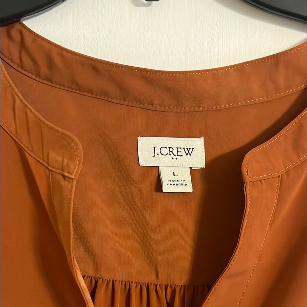 J. Crew Vneck Popover Sleeveless Mandarin Collar Blouse - Picture 2 of 4